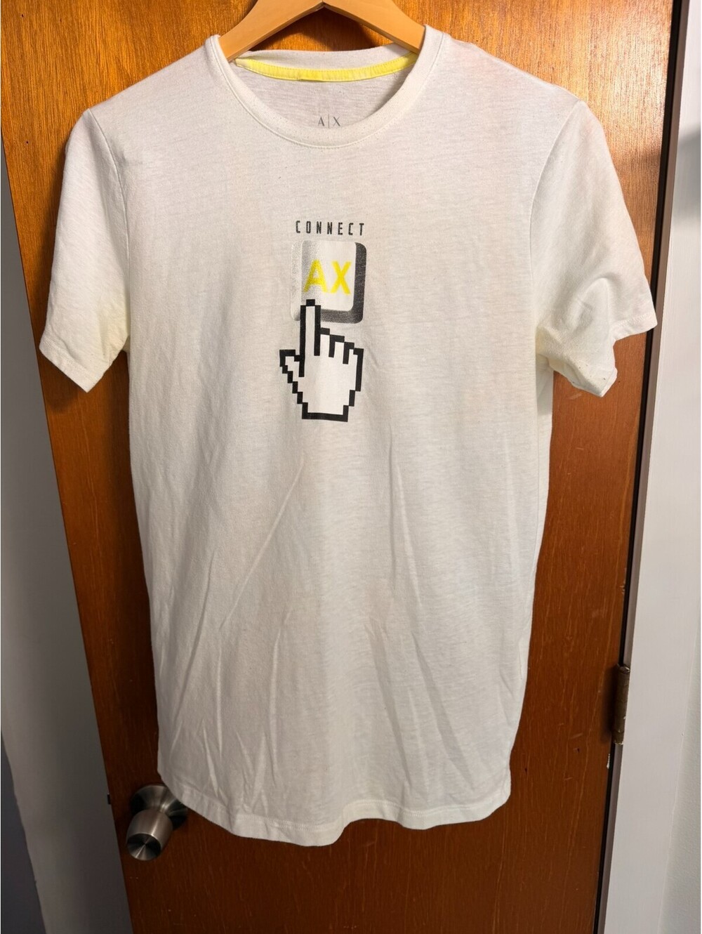 Armani Exchange Men's White "Connect" Authentic Short Sleeve T-Shirt Size S